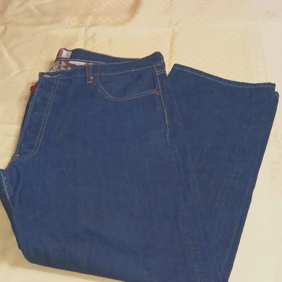 501 Levi's mens Jeans 38X30 Button fly closure 5pockets Red checker lining - Picture 2 of 4